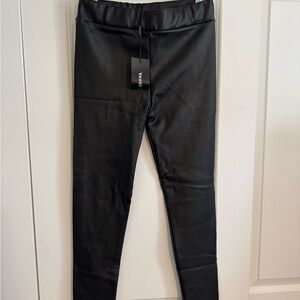 Venti6 Black faux leather Leggings